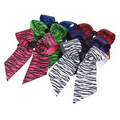 Animal Print Hair Bow w/ Sequin Ribbon